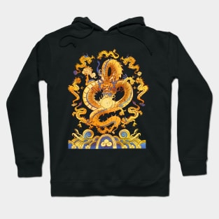 Chinese Golden Dragons Playing With Dragon Ball Hoodie